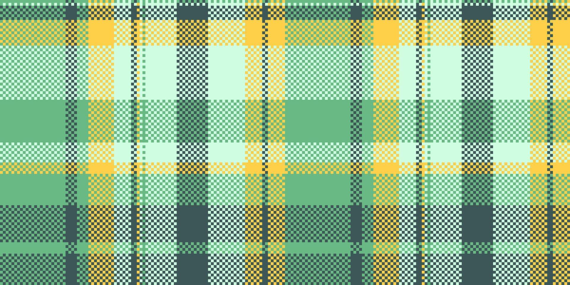 Checking background check textile, picture seamless fabric. Customer pattern tartan texture plaid in green and light colors. vector