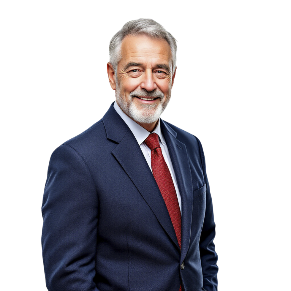 A man in a suit and tie standing in front of a black background png