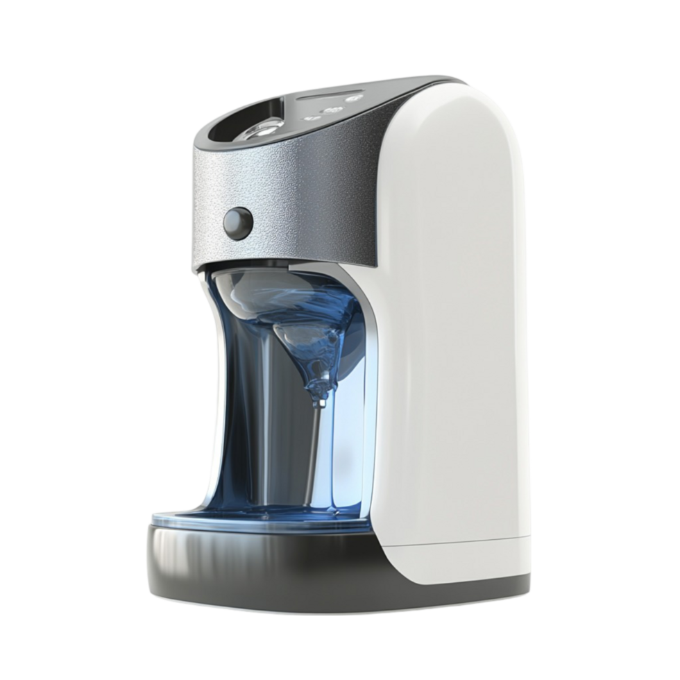 Modern Coffee Machine with a Sleek Metallic and Stylish Design png