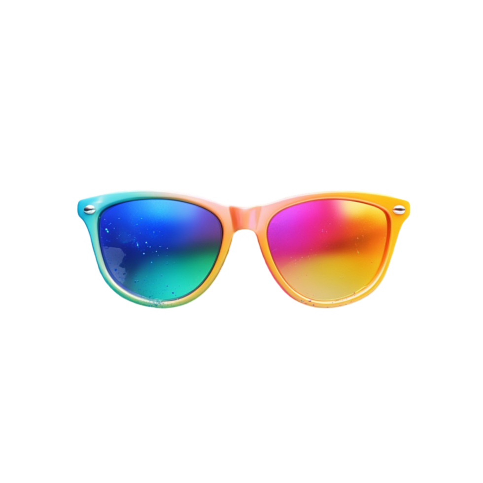 Rainbow Lens Sunglasses Transparent Background png