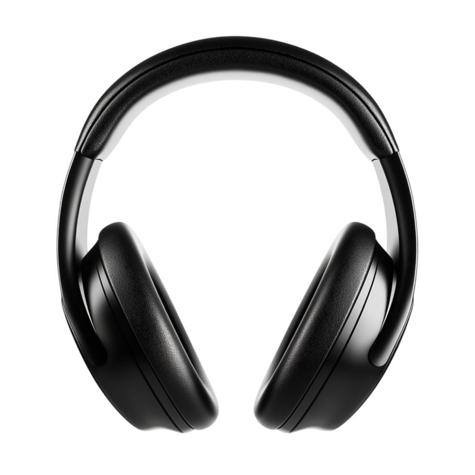Black Over-Ear Headphones Transparent Background png