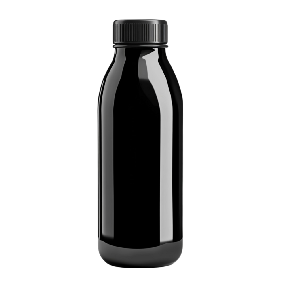 Matte Black Insulated Bottle with Tightly Sealed Cap png
