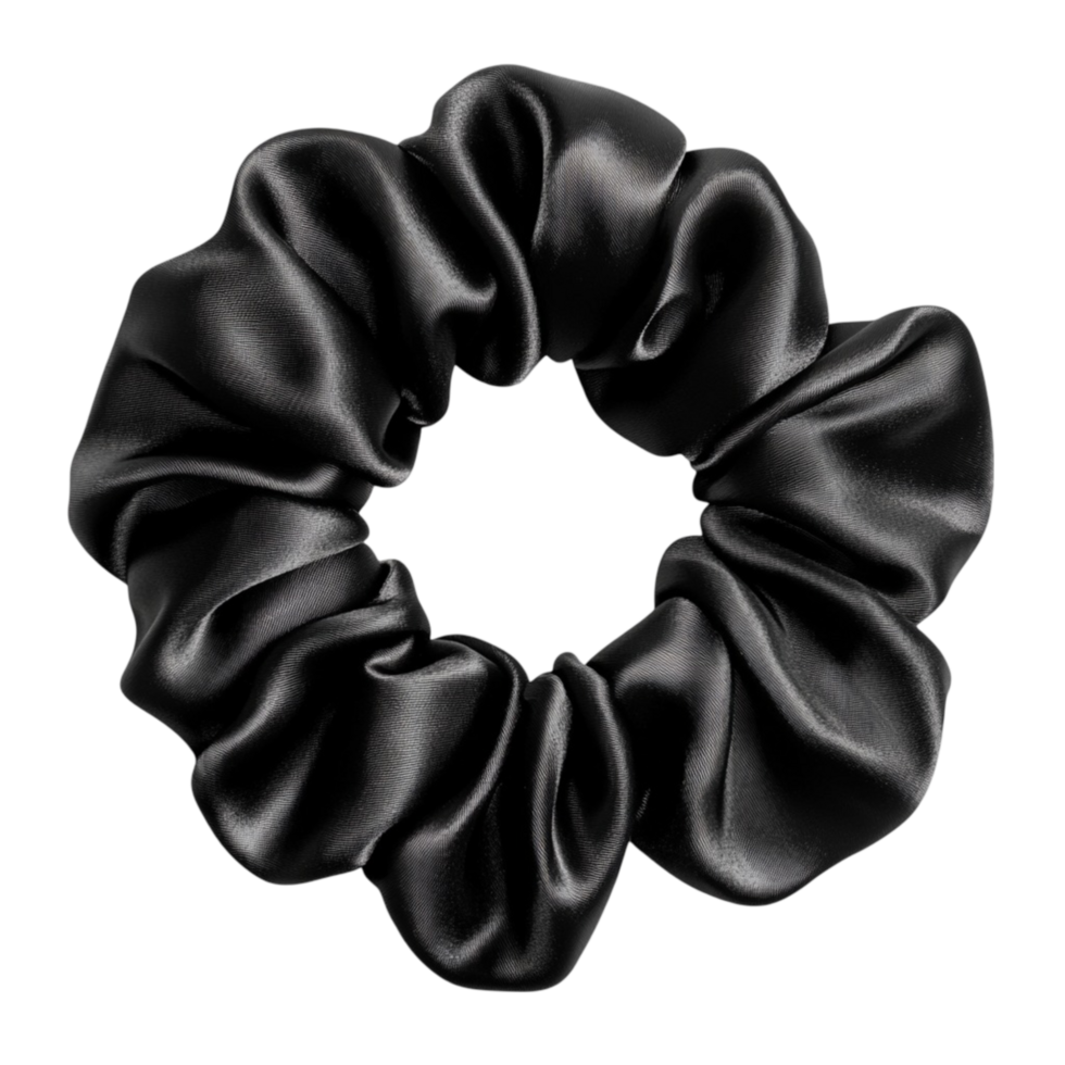 Black Scrunchie Elastic Hairband png