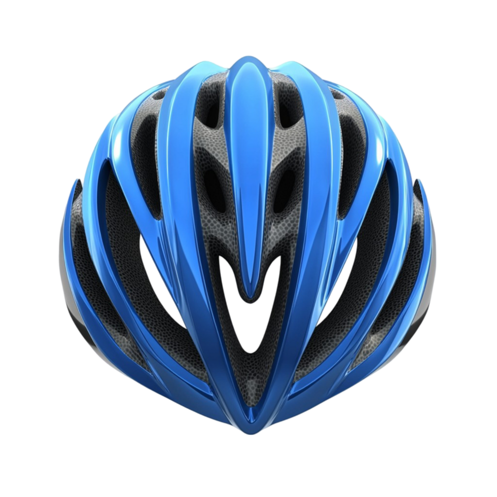 Blue Bicycle Helmet on Transparent Background png