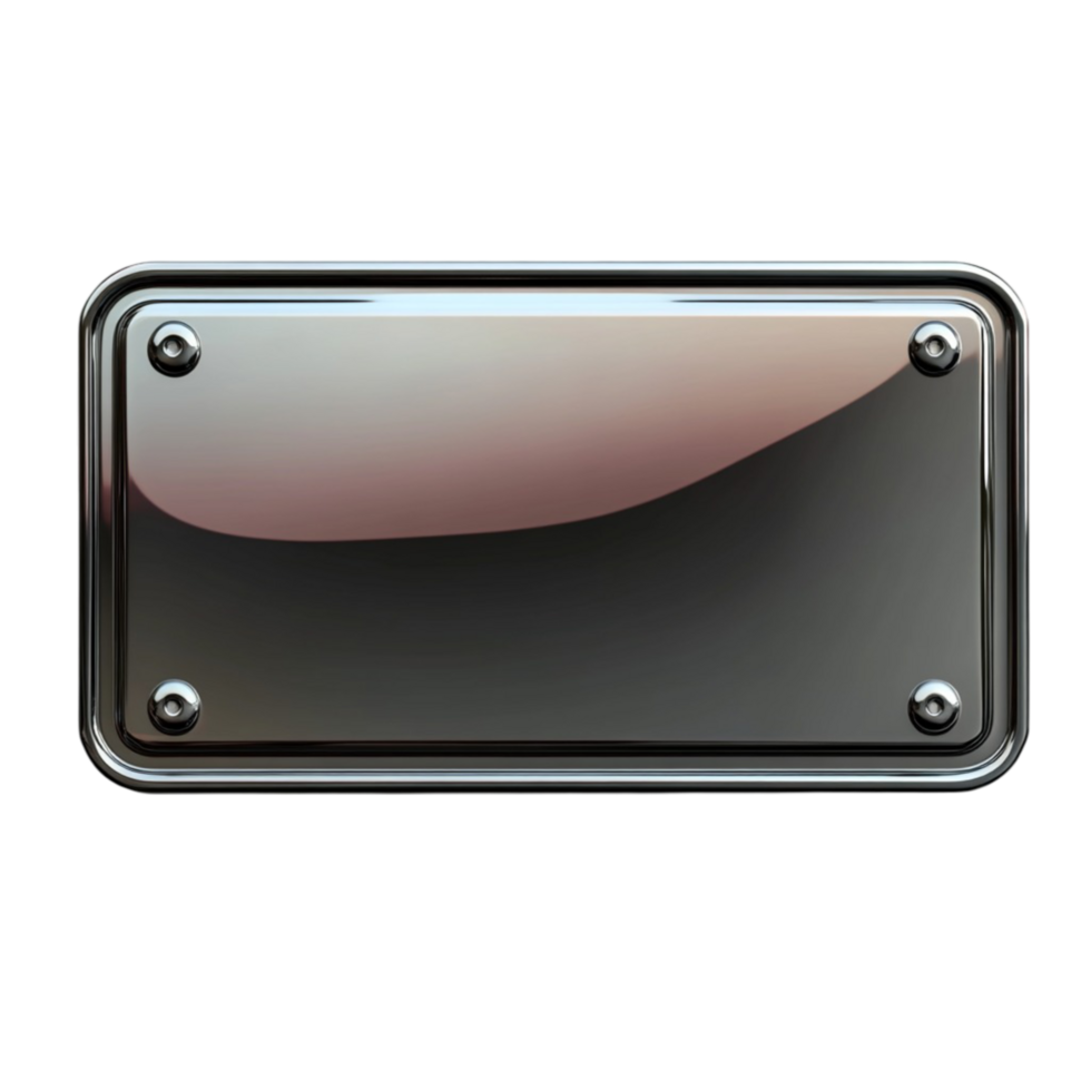 Metal Plate with Rivets Transparent Background png