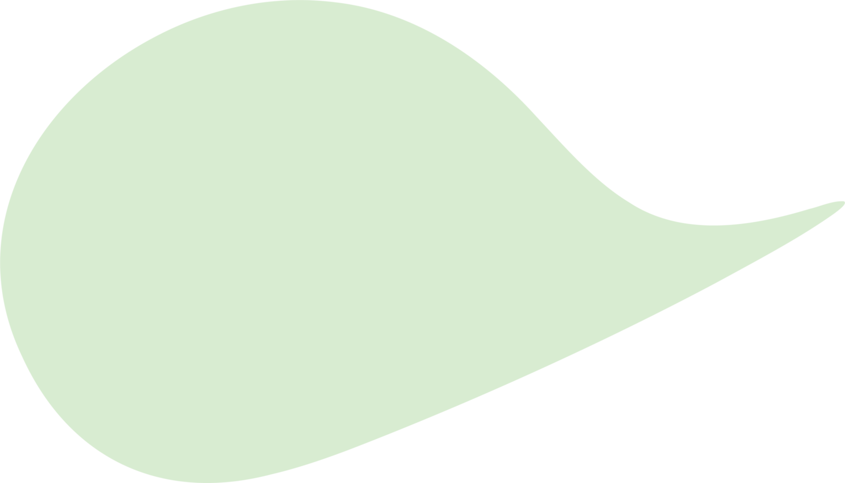 Abstract organic shape. Irregular form. Pastel green color. Smooth edges. Transparent background. Solid fill. Simple design. Modern art. Minimalist aesthetic. Isolated element. png