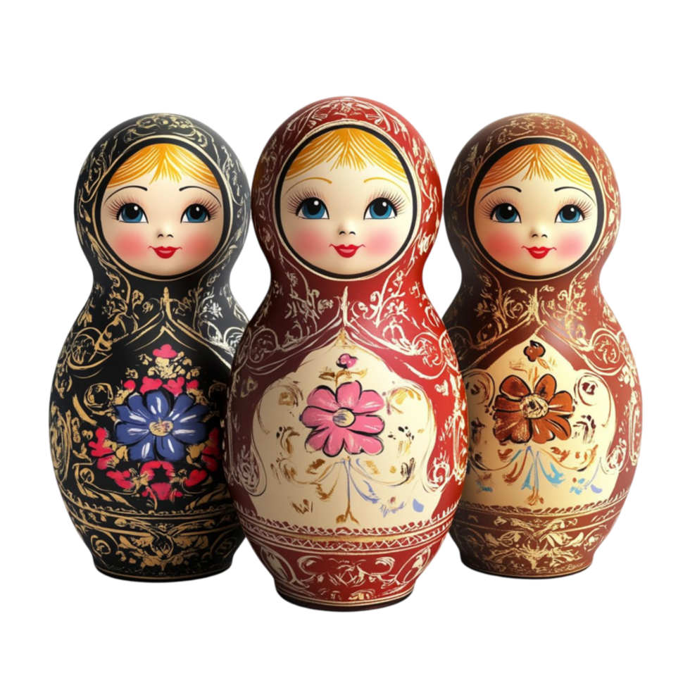Russian Nesting Dolls Matryoshka Transparent Background png