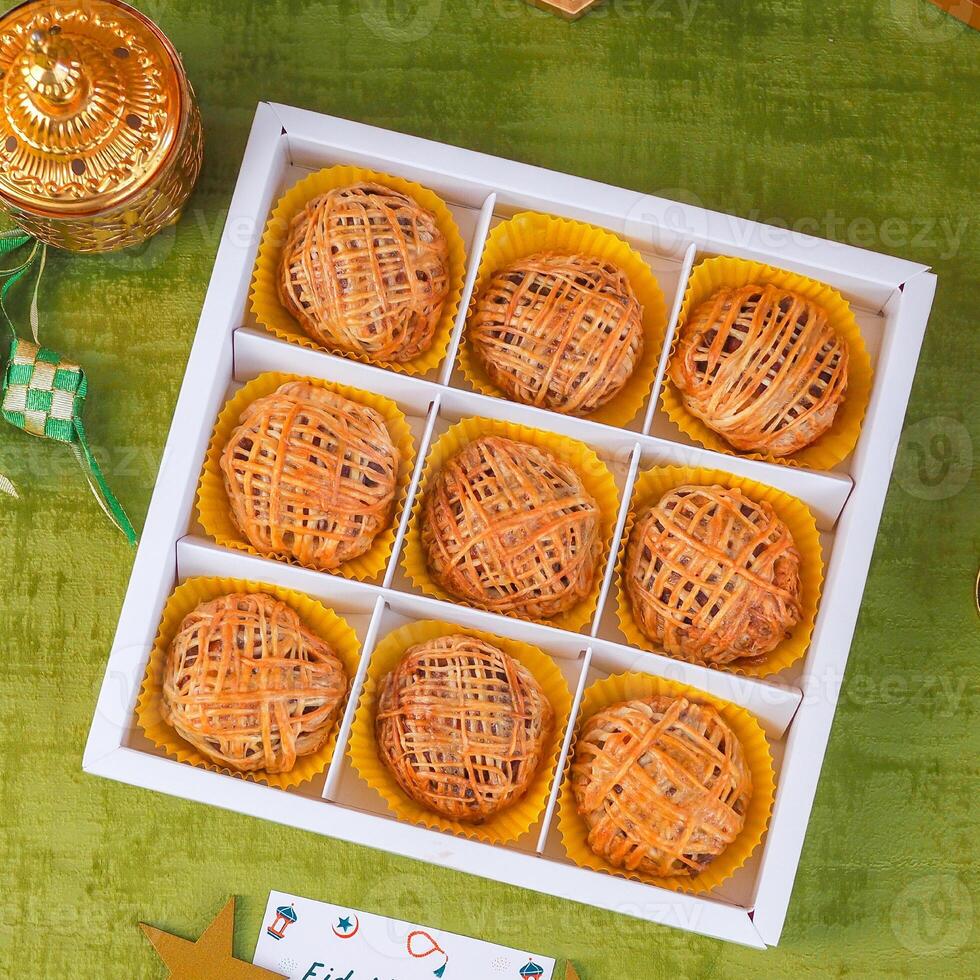 Top View of Mini Pie for Valentines Days photo