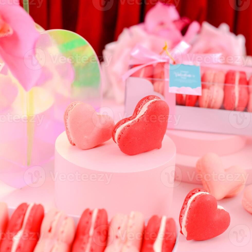 Macaron Heart Shapes for Valentines Days photo