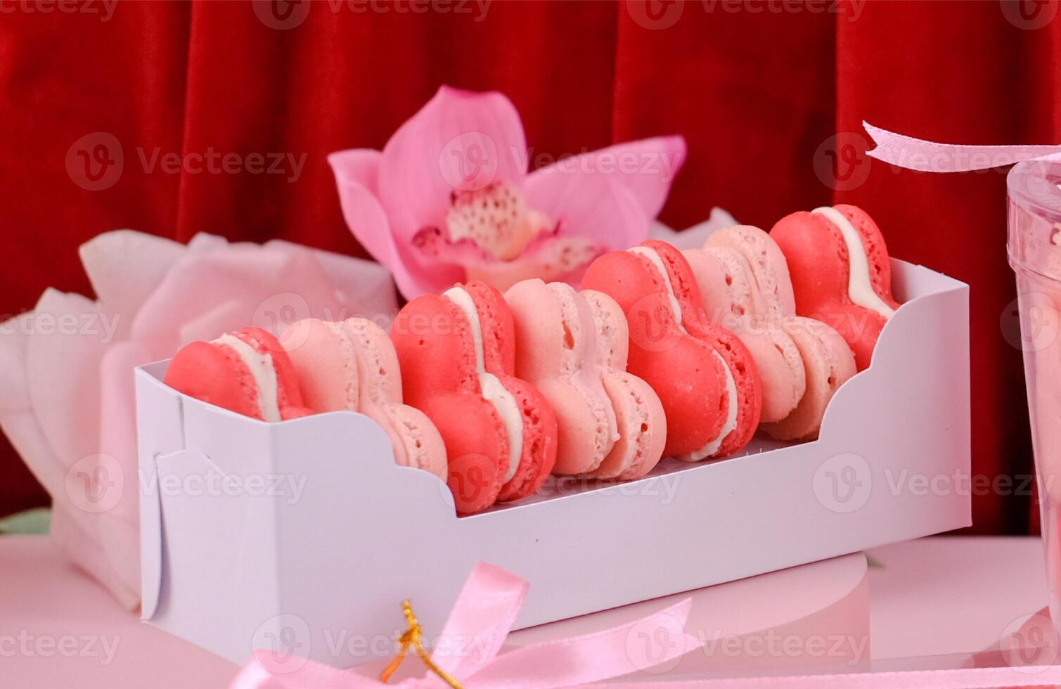 Beautiful of Heart Shapes Macaron for Valentines Days photo