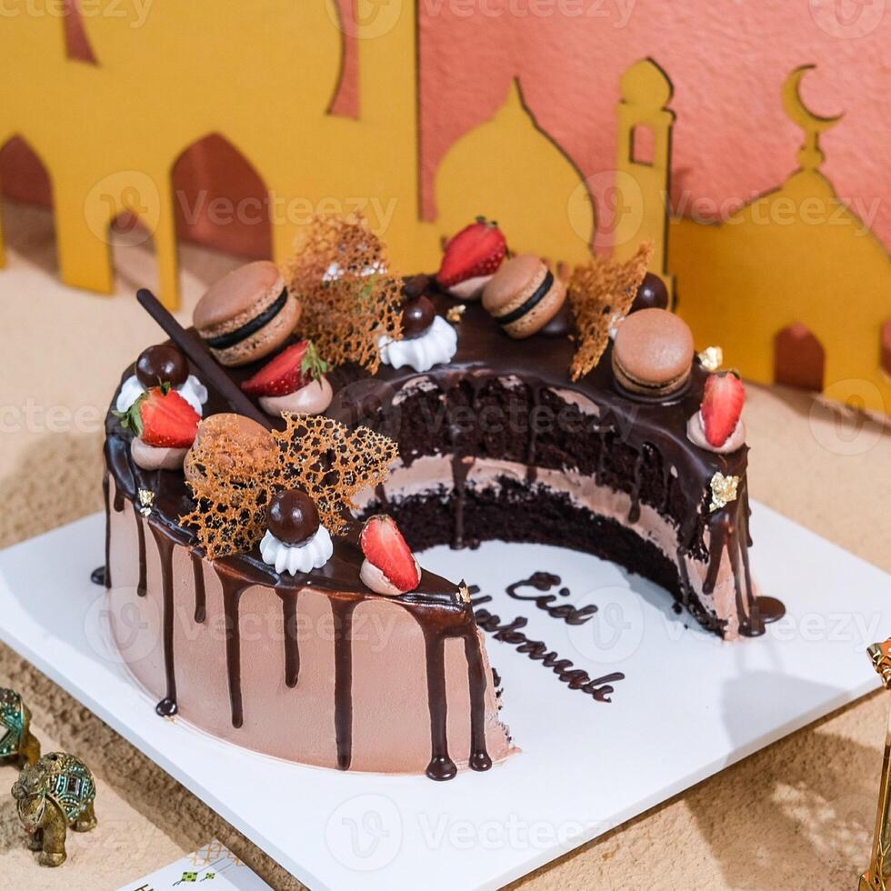 Special EID Mubarak and Ramadan Chocolate Cakes photo