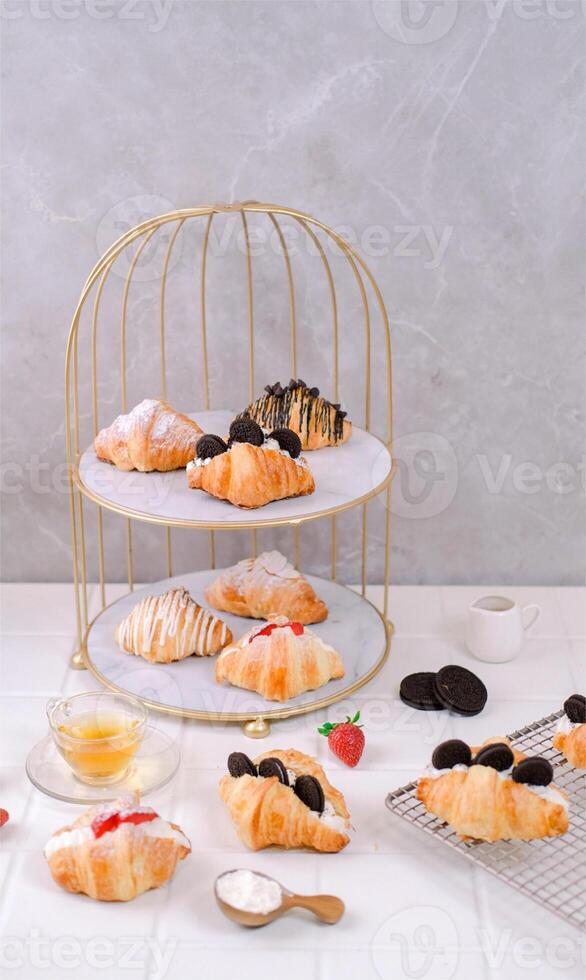 Mini Croissant Pastry Series for Valentines Days photo