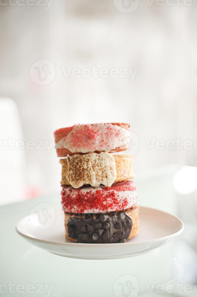 Cromboloni Pastry Series in the Top of Plate photo