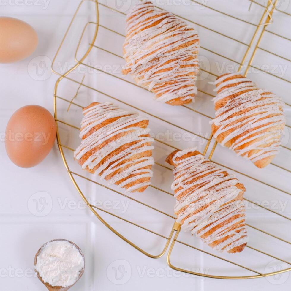 Top View of Mini Croissant Vanilla for Gift photo