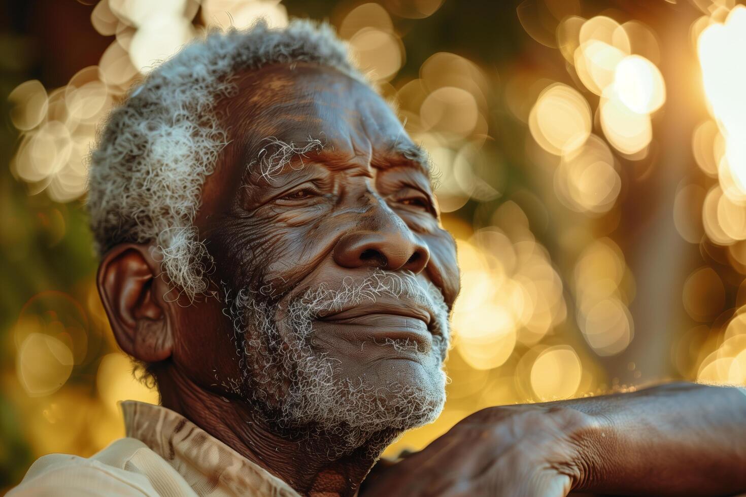 An older man with a beard and a smile photo