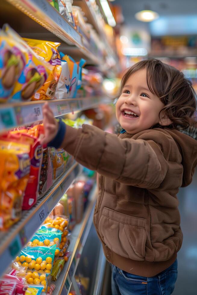 A child in a store photo