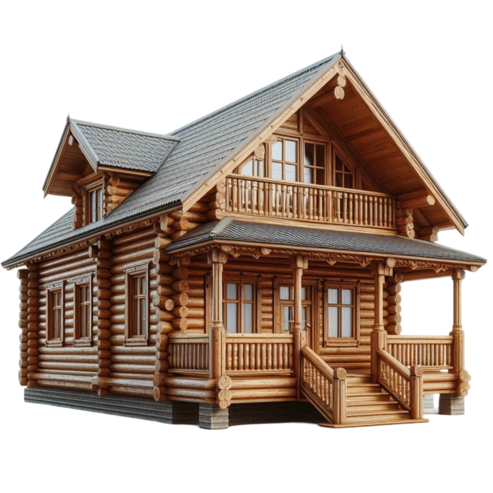 Classic Timber Log House png