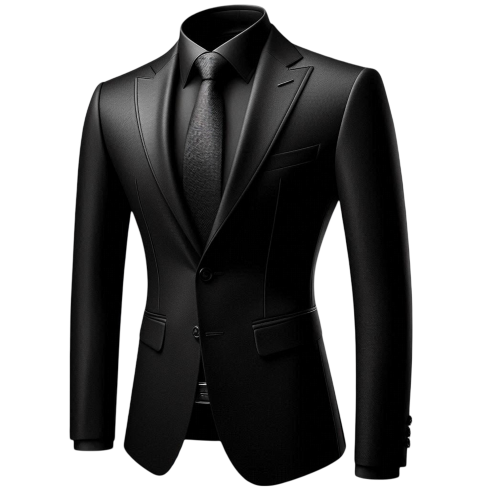 Slim Fit Black Suit for Men png