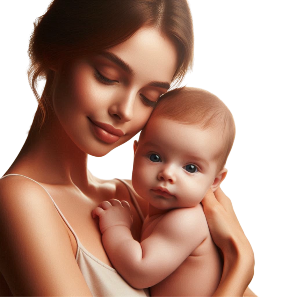 Beautiful Mother with Her Baby png