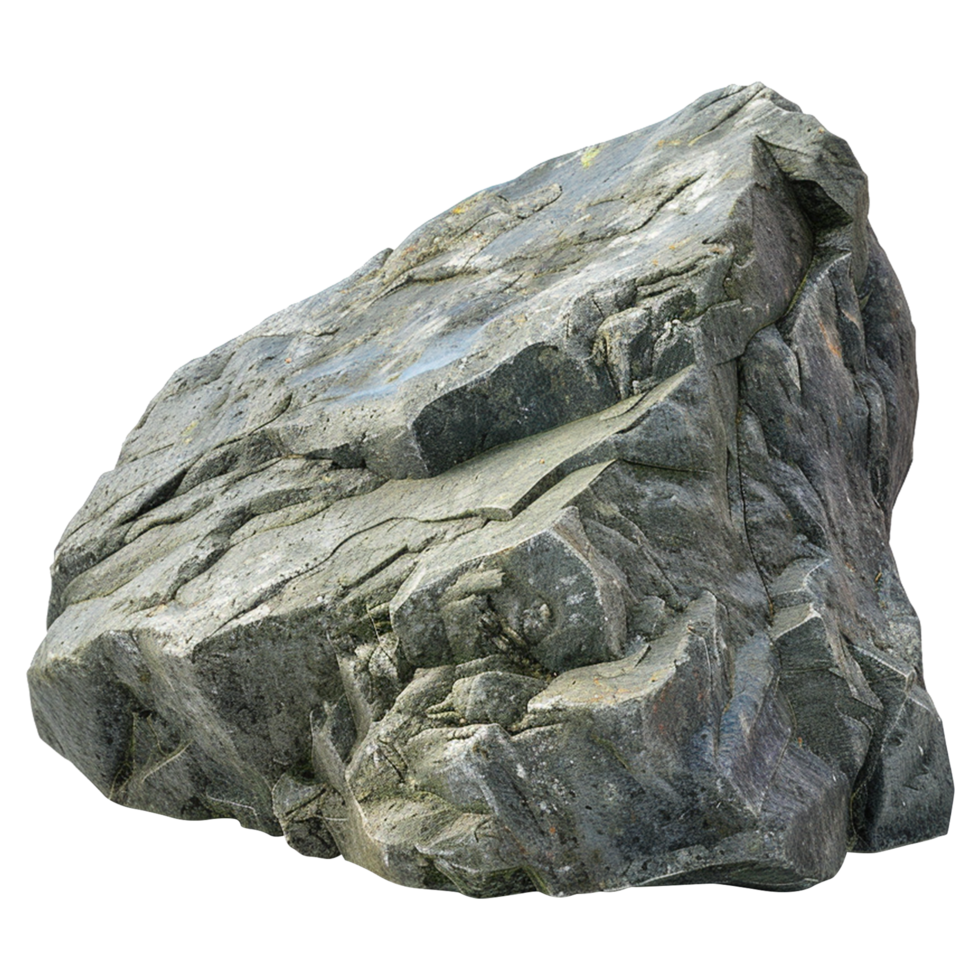 Rough natural stone boulder isolated with high detail png