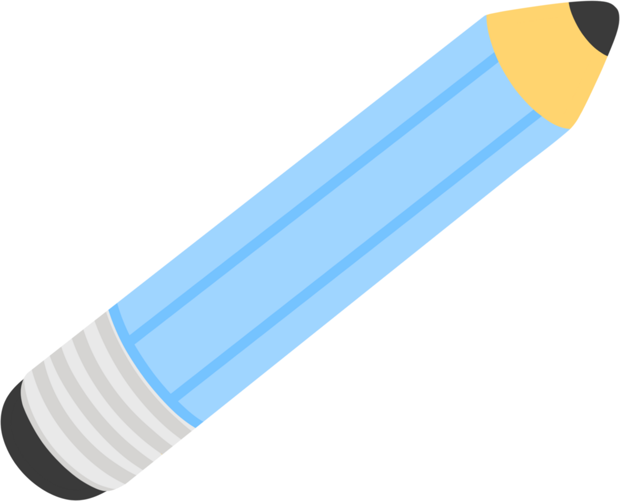 Pencils blue stickers png