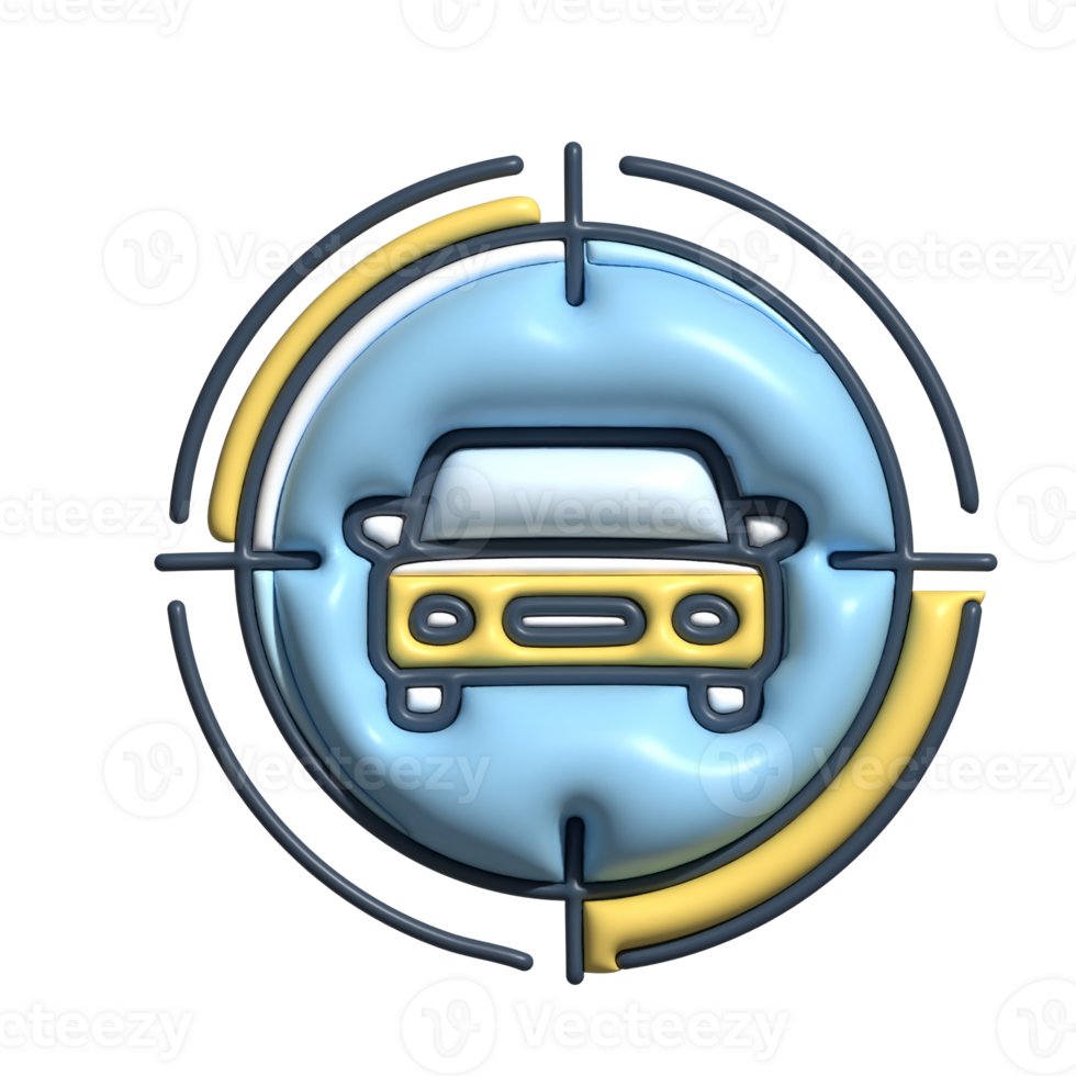 Smart Car Tracking Icon GPS Navigation and Vehicle Monitoring Symbol png