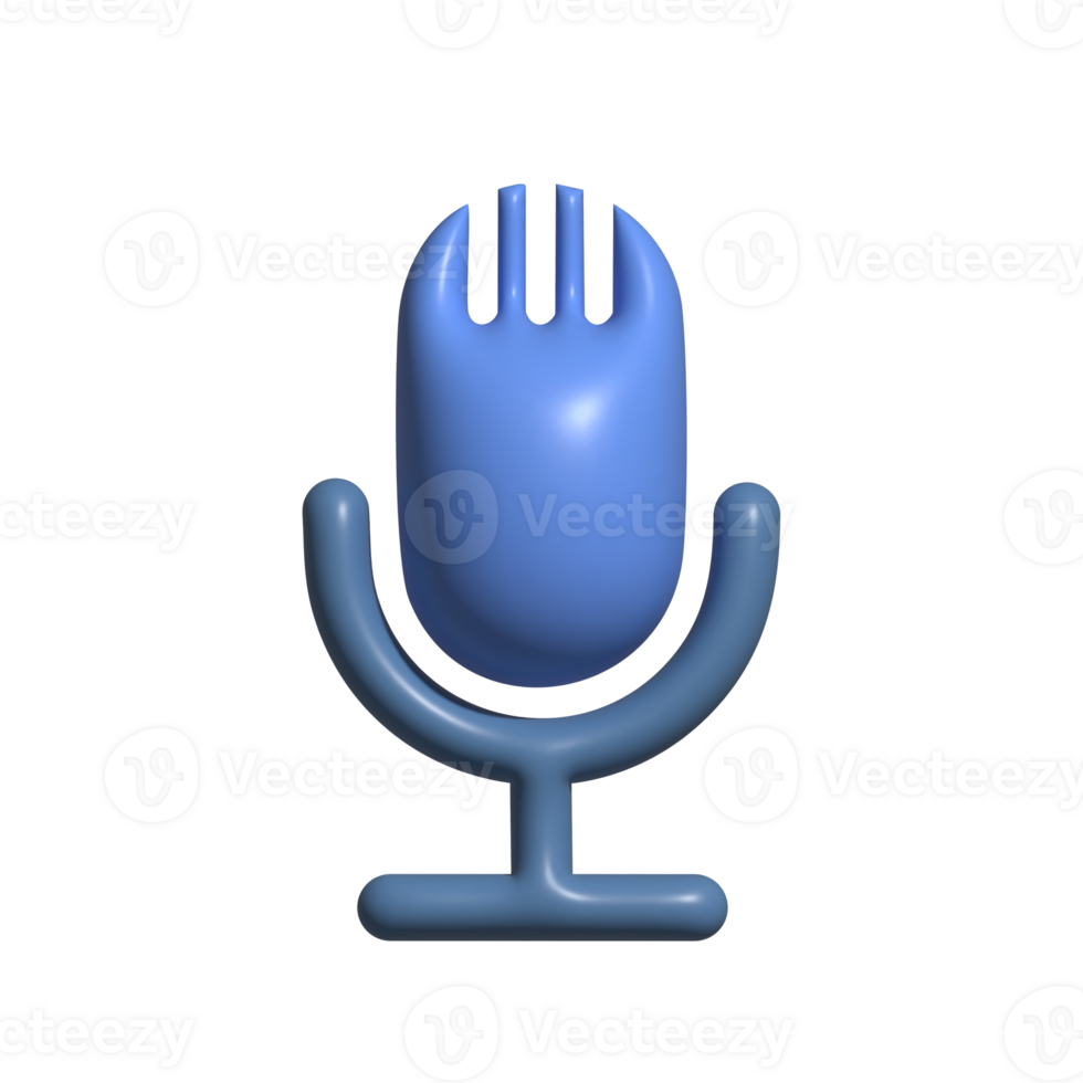 3D Digital Microphone Icon png