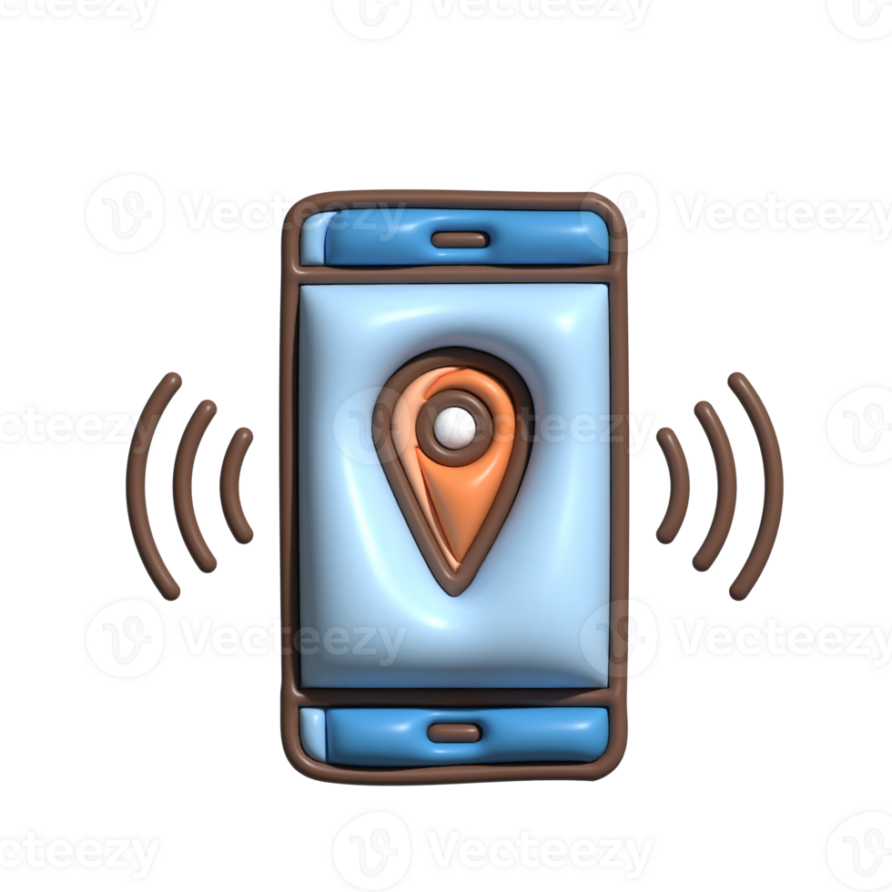3D GPS Navigation Emoji Location Tracking and Mobile Map Icon png