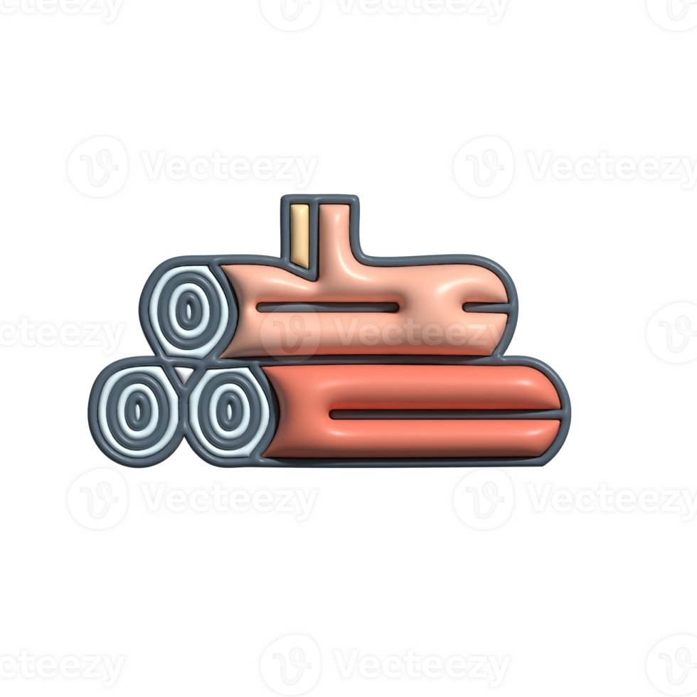 3D Firewood Stack Icon png