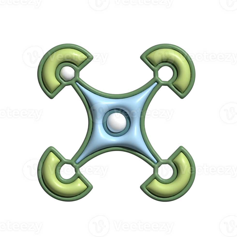 3D Drone Emoji Futuristic Quadcopter and Aerial Technology png