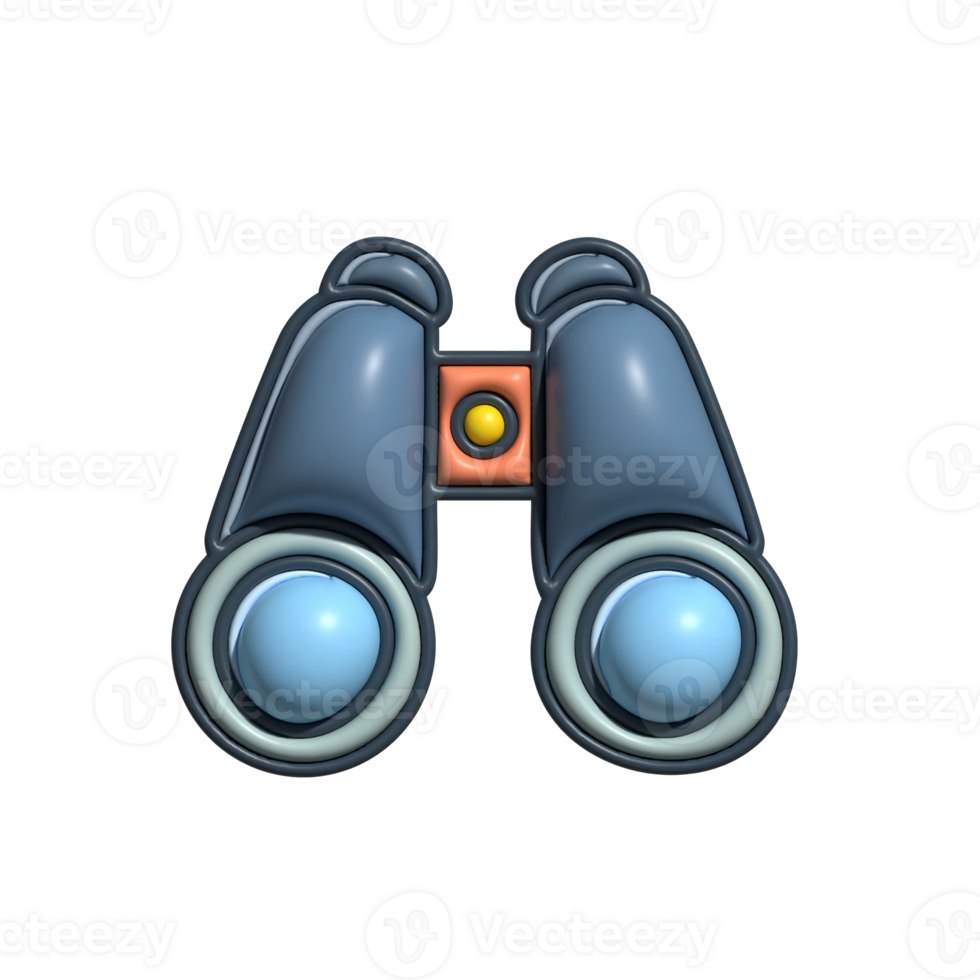 3D Binoculars Icon for Navigation and Exploration png