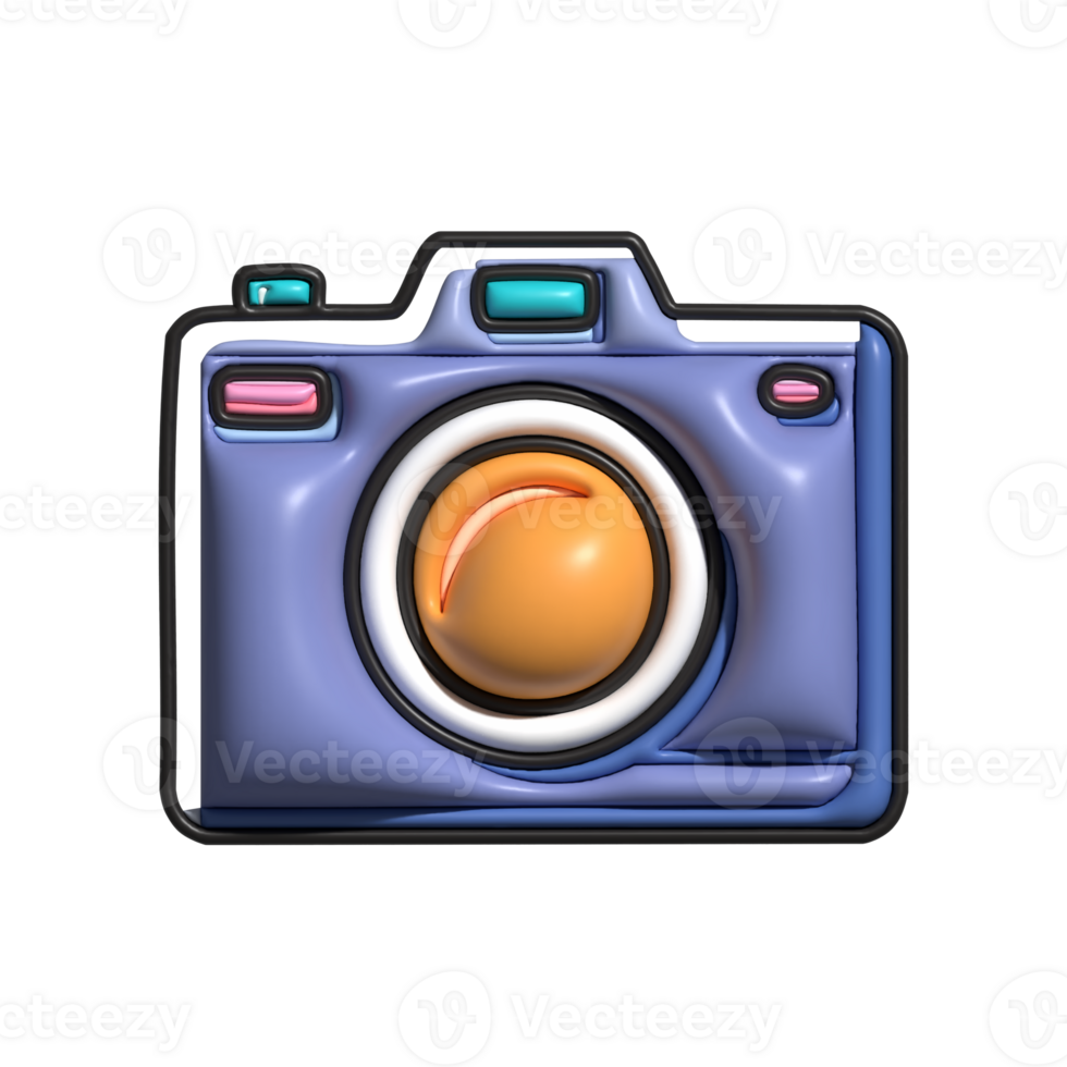 3D Camera Icon for Photography and Media png