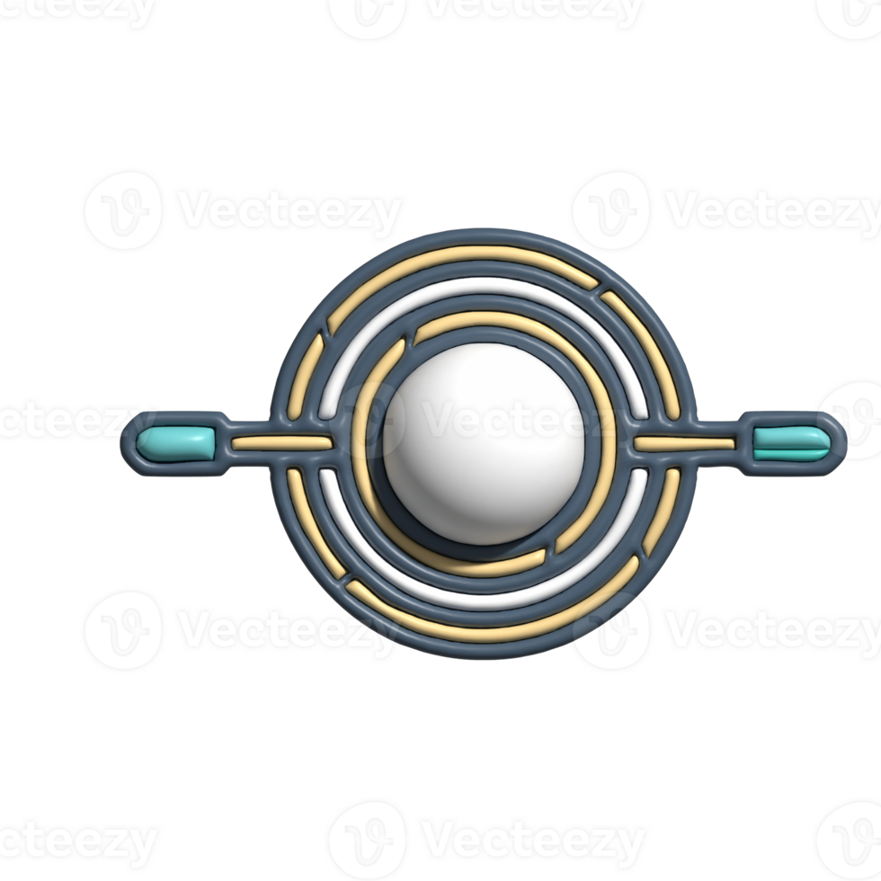 3D Futuristic Circuit Symbol Emoji Technology and Innovation Icon png