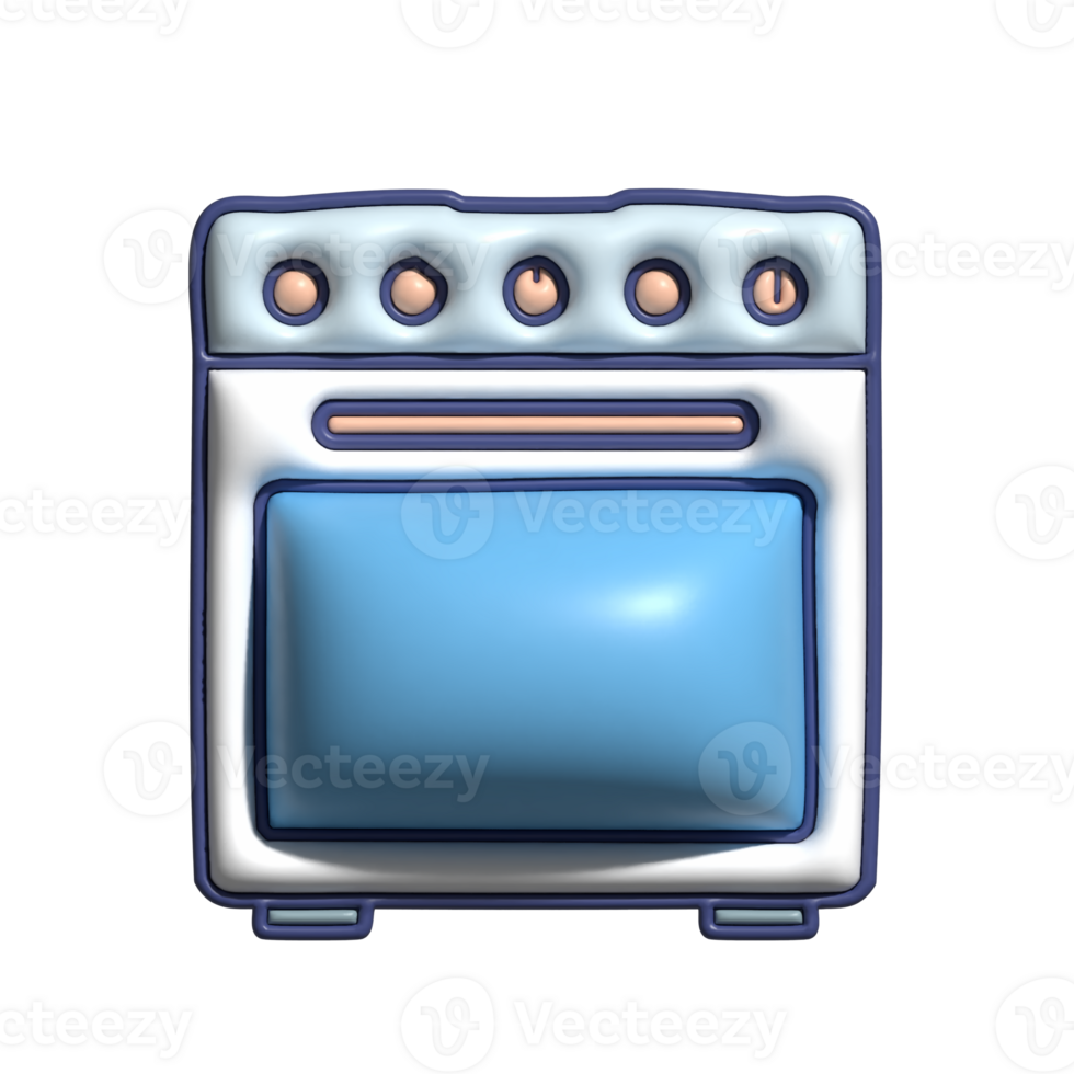 3D Oven Icon for Cooking and Baking png