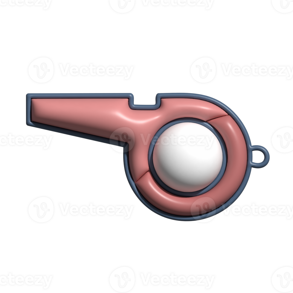 3D Whistle Emoji Sports and Safety Signal Icon png