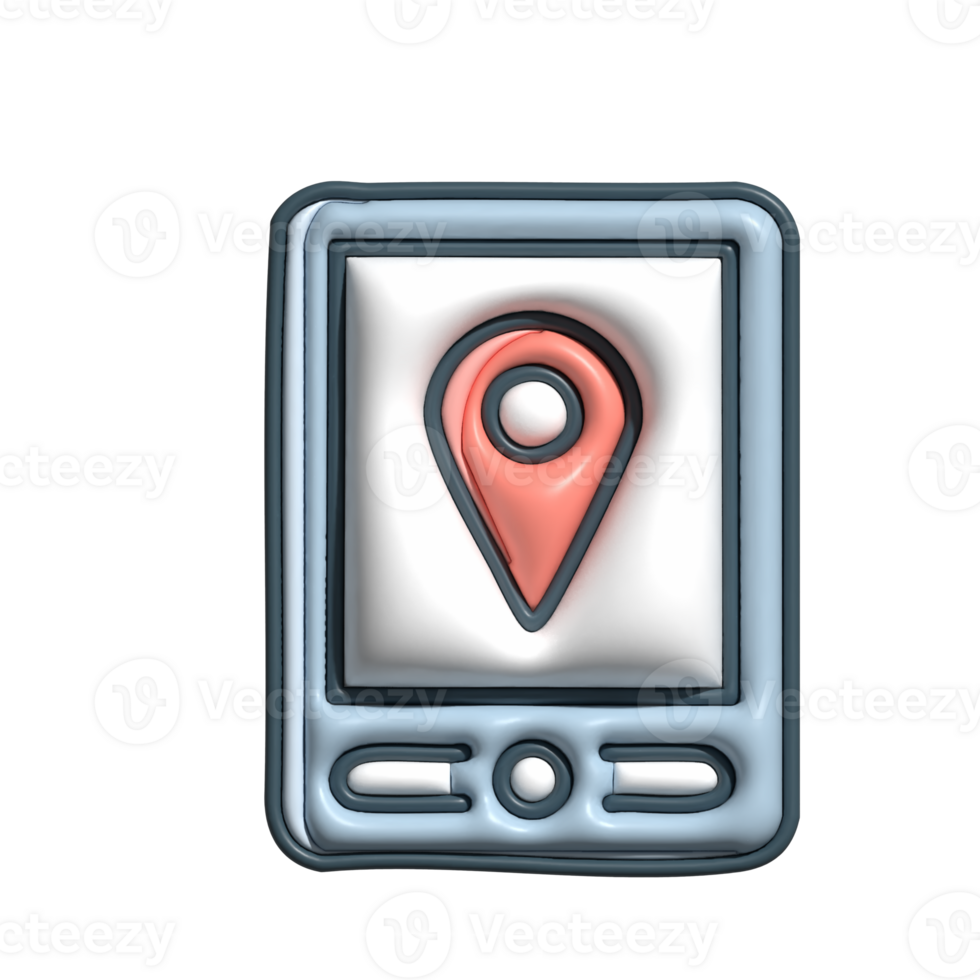3D GPS Navigation Emoji Location and Map Icon png