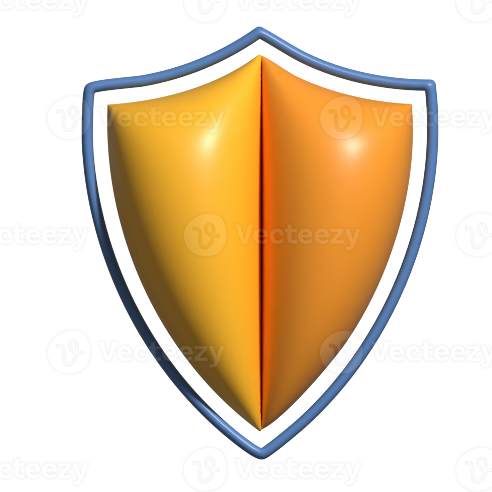 3D Shield Emoji Protection and Security Symbol png