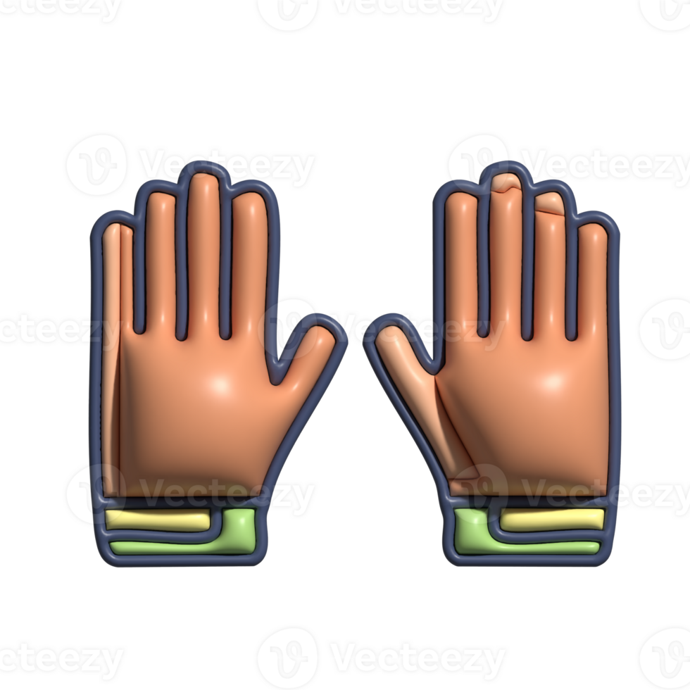 3D Work Gloves Emoji Protective Handwear for Safety and Labor png