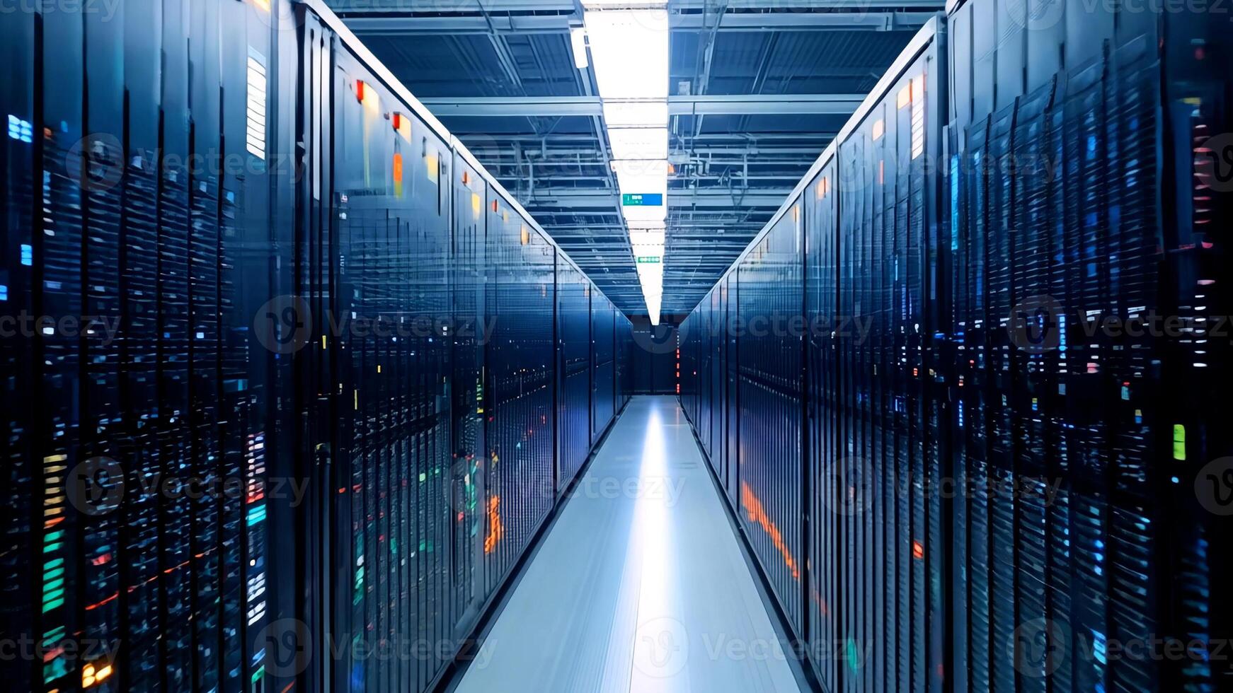Cloud services concept and server farm supporting cloud applications for enterprise clients. photo