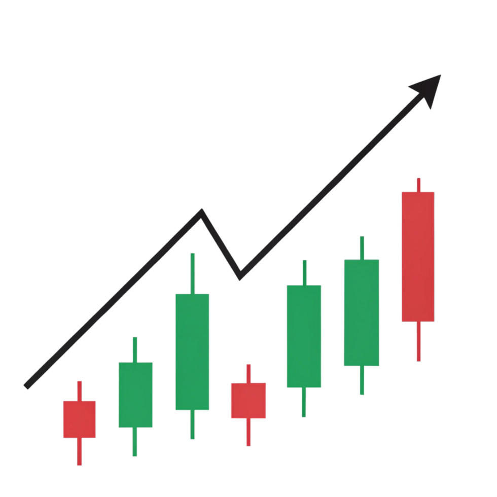Simple graphics depicting chart stock candel isolated on transparent background png