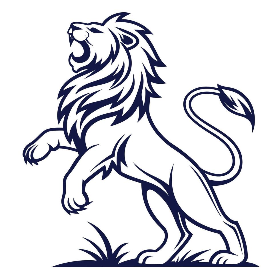 lion roaring lion roaring lion roaring vector