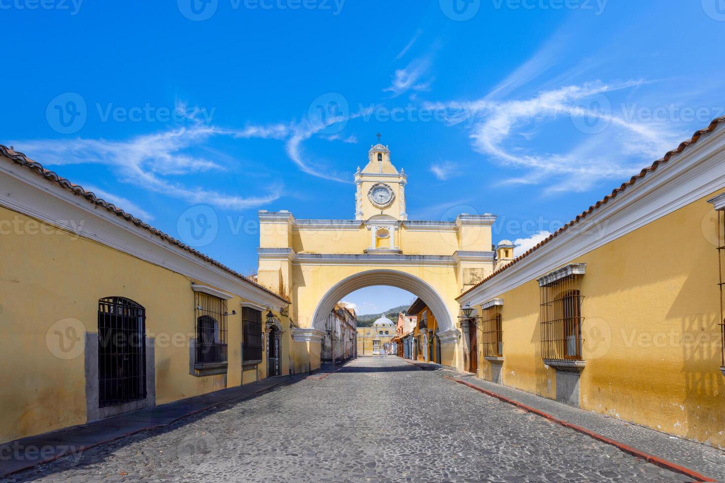 Guatemala, Santa Catalina arch in Antigua, historic city center Barrio Historico photo