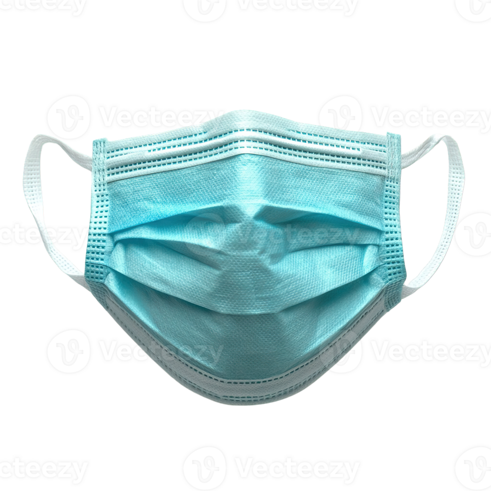 Protective Disposable Face Mask Isolated on Transparent Background png