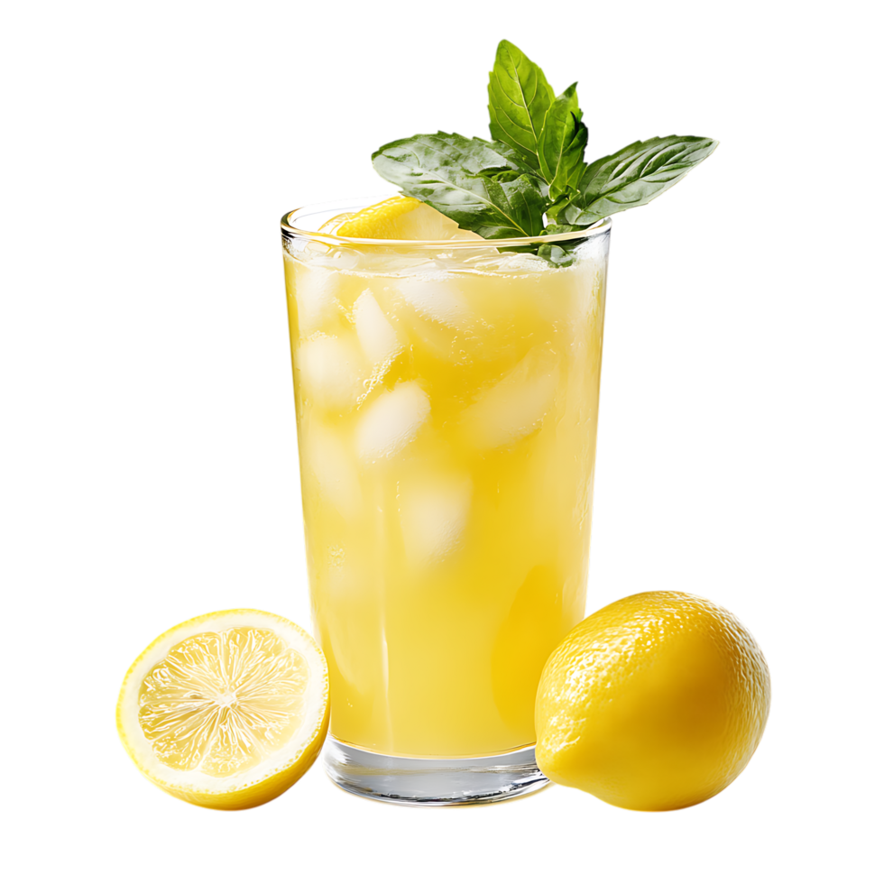 Refreshing Homemade Lemonade A Zesty Summer Drink Against Transparent Background png