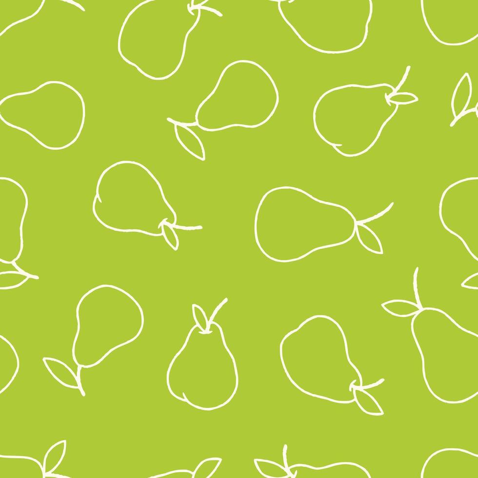 Outline Pear Seamless Pattern Background for Surface Print Fabric Fashion Wrapping vector