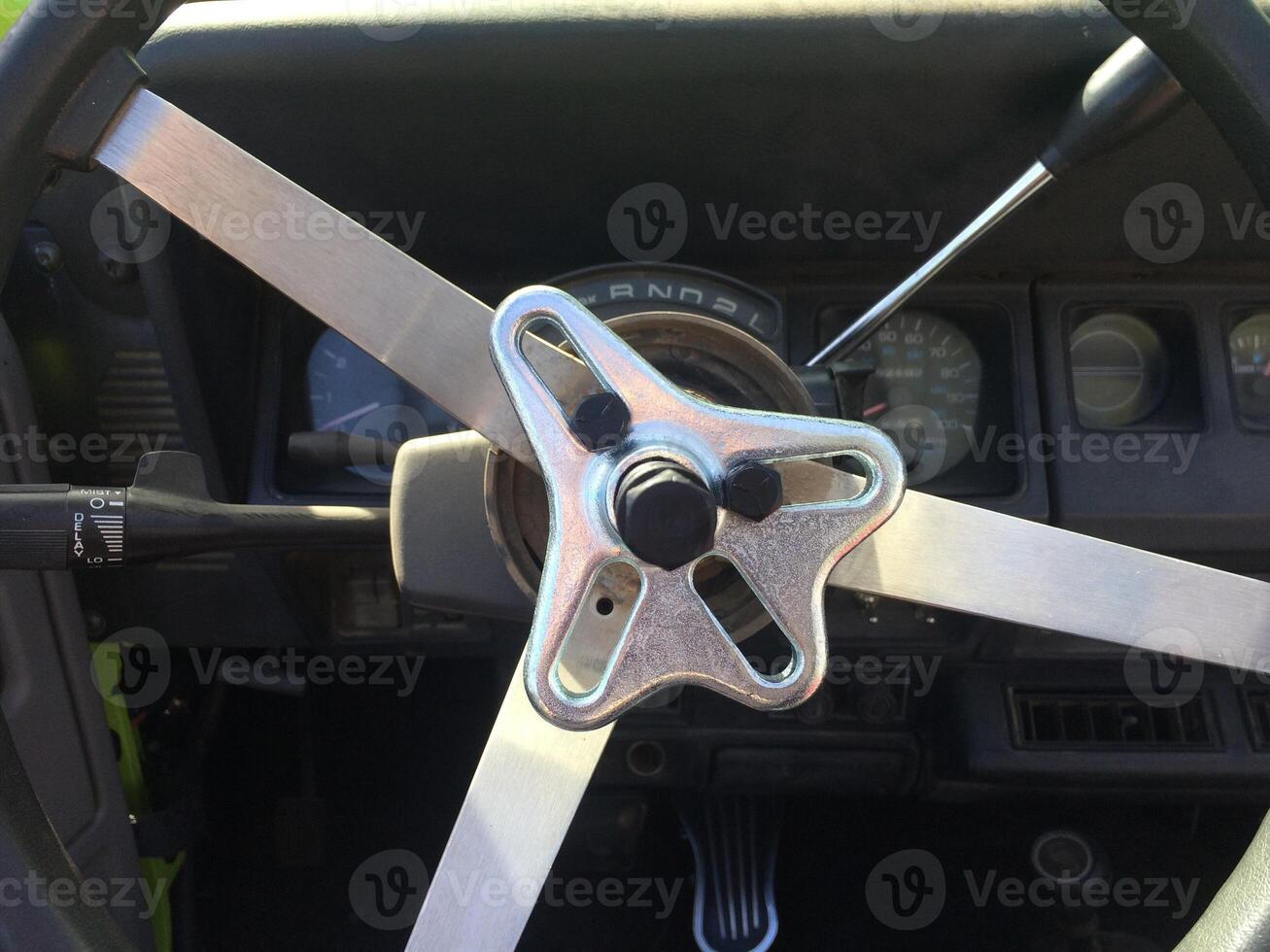 Steering Wheel Puller Tool on a 1990s SUV, Working on the Turn Signals photo