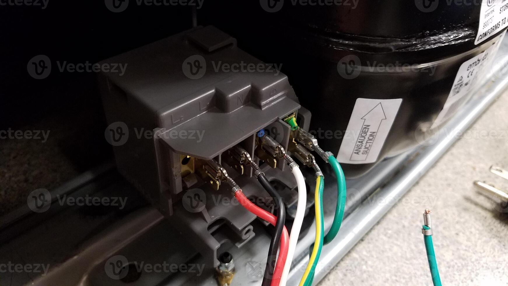 Replacing the Power Cord on a Small Refrigerator, Electrical Wiring photo