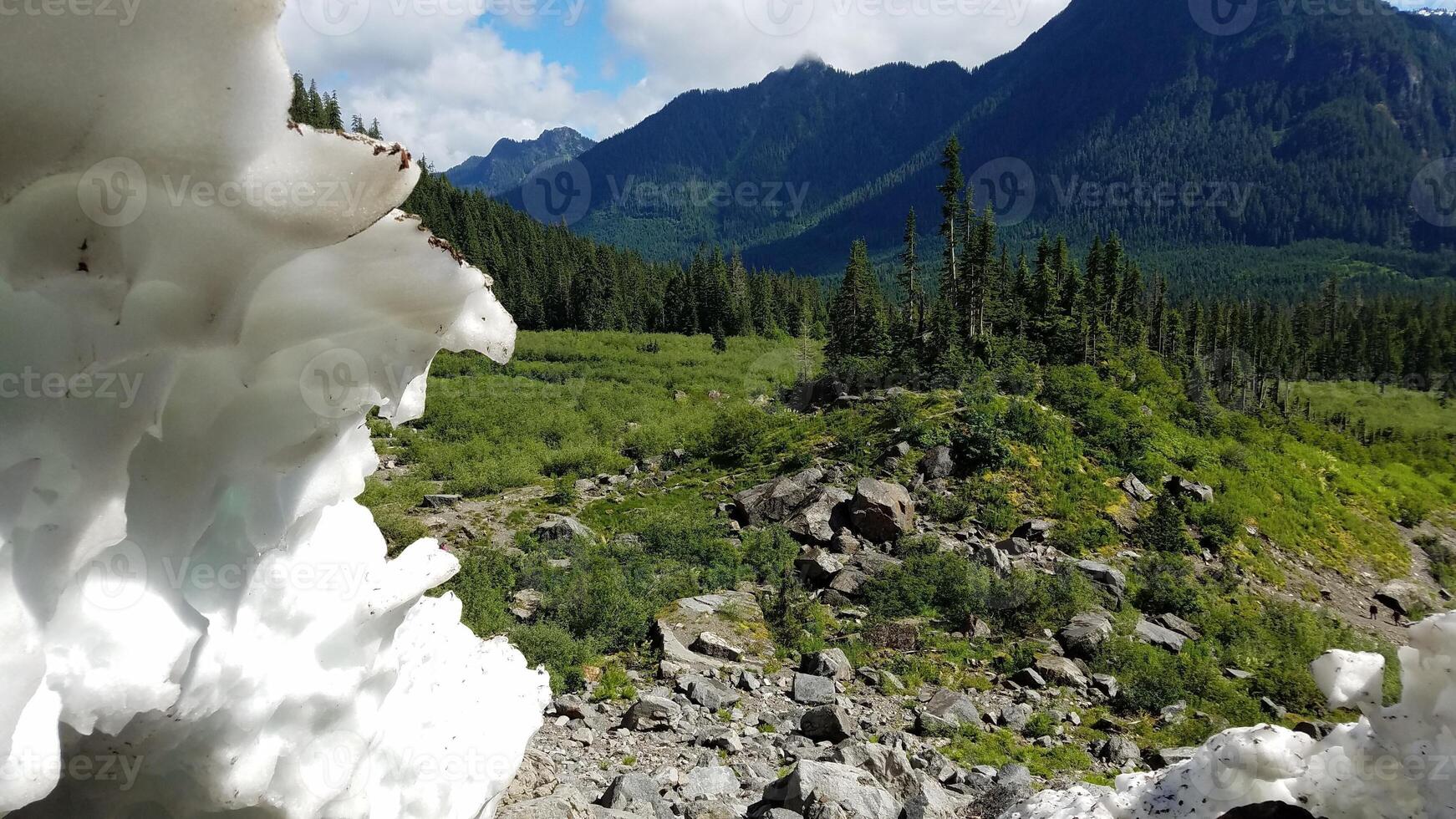 View from Inside an Ice Cave, Big Four, Pacific Northwest Landscape, Washington photo