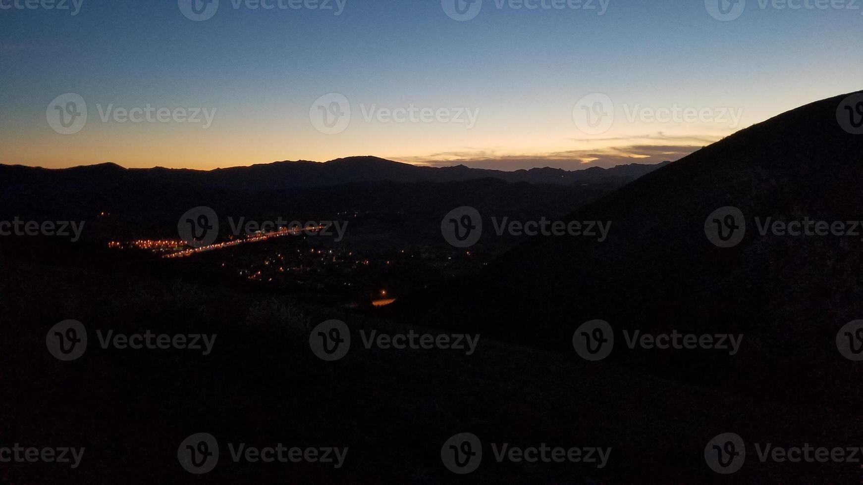 Sunset at Santa Monica Mountains Conservancy, City Lights in the Valley photo