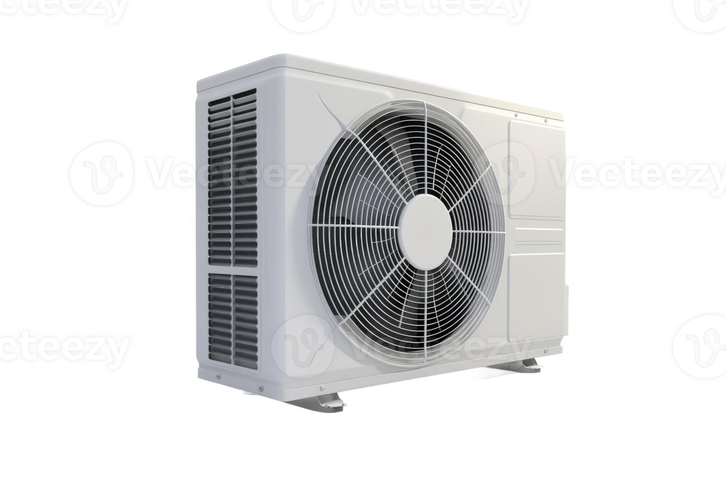 Air heat pump near pool house outdoors. png